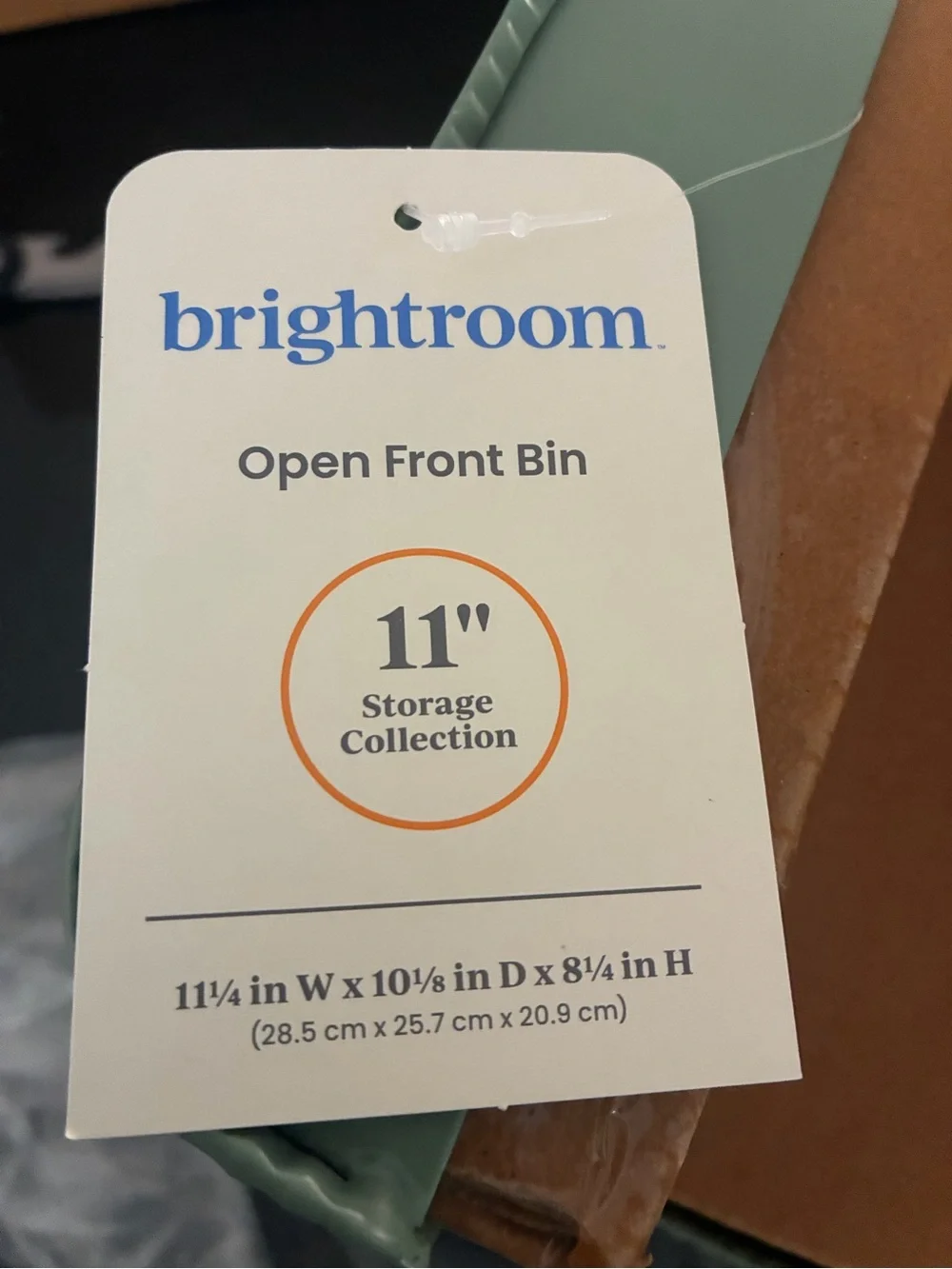 Metal Bin Open Front Green - Brightroom